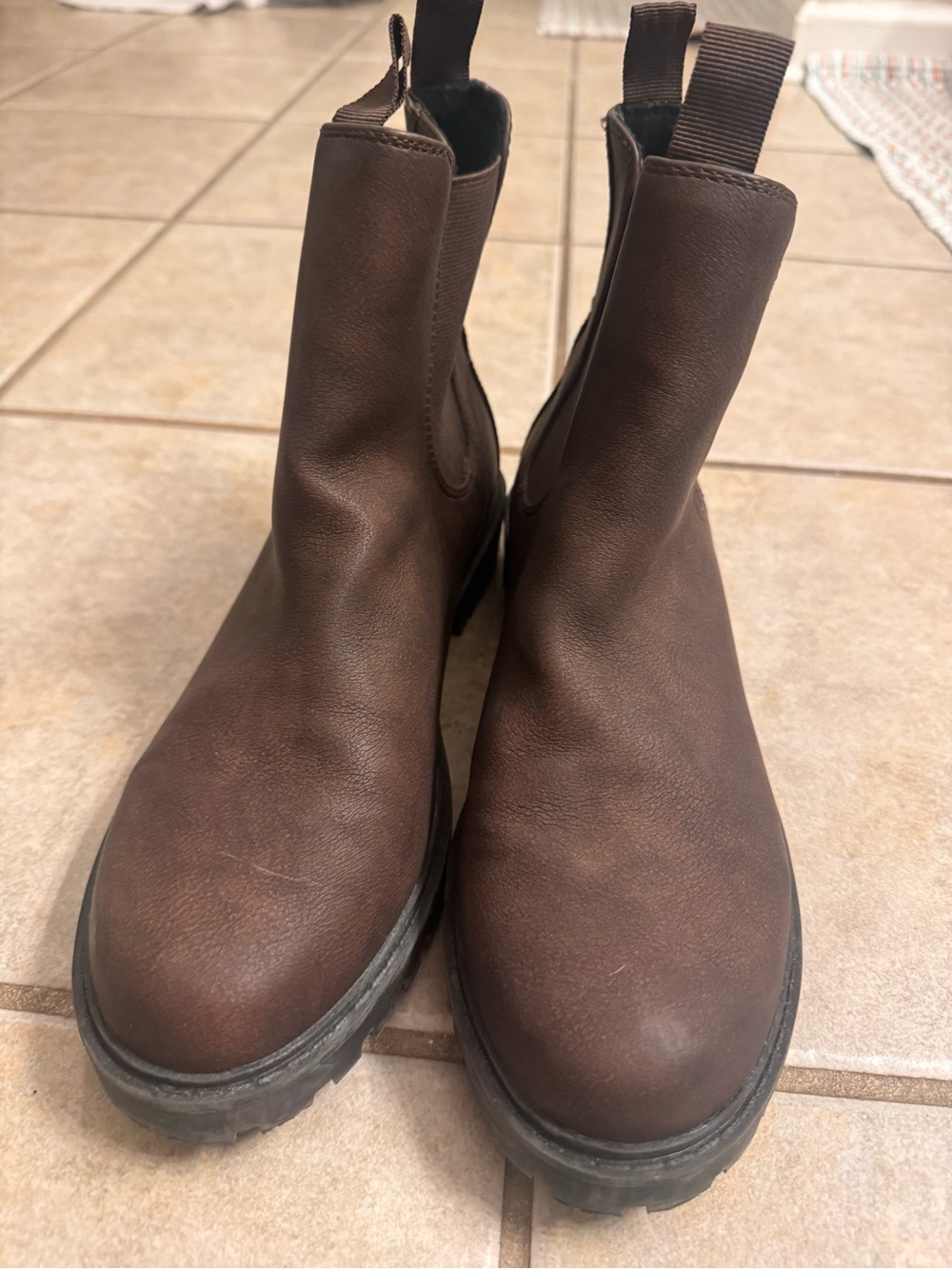 Journee Collection Brown Chelsea Ankle Booties
